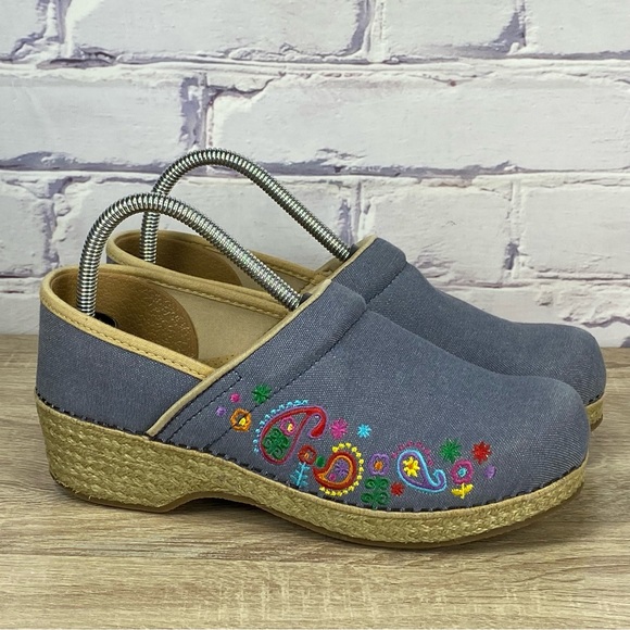 dansko wildflower clogs